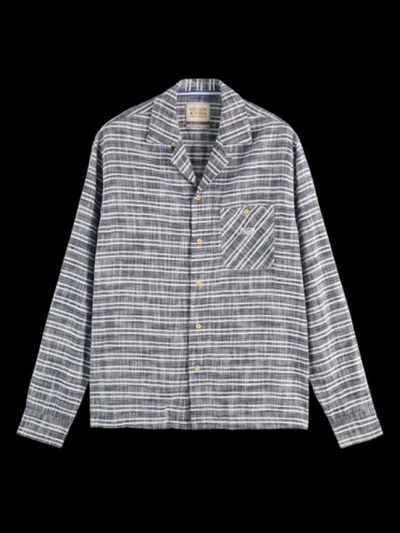 Basket Weave Striped Shirt