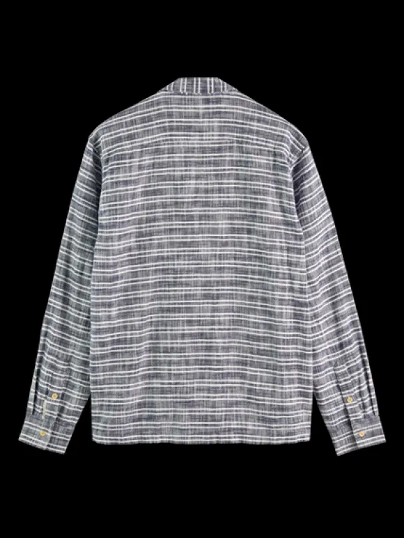 Basket Weave Striped Shirt