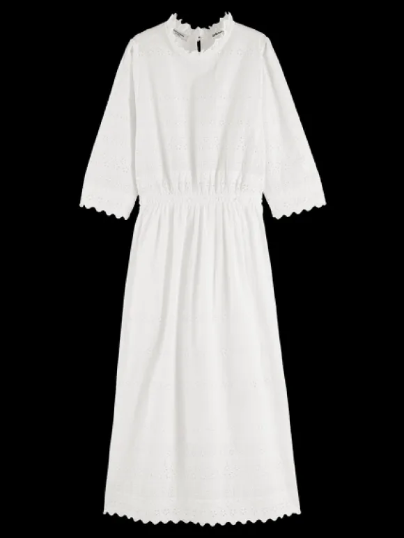 Broderie Midi Dress