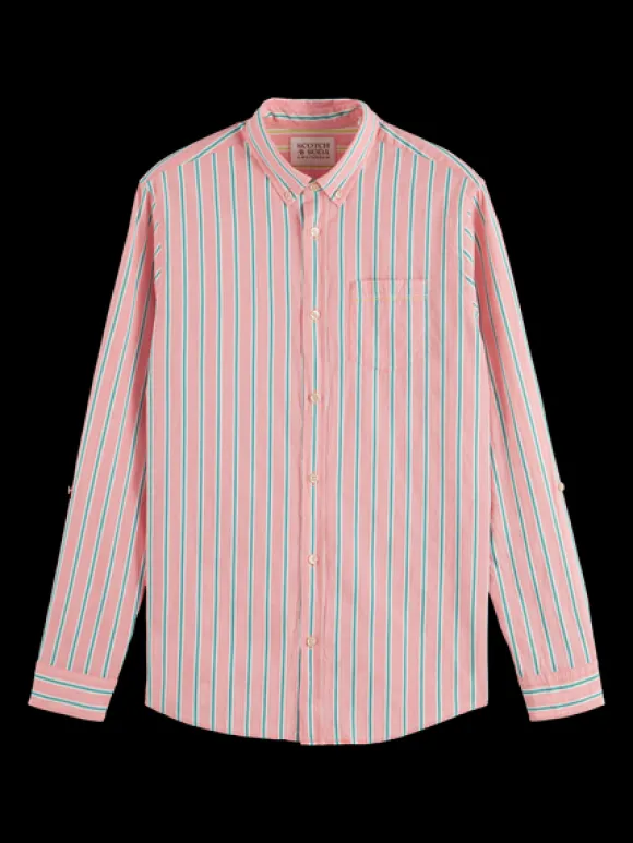 Dobby Striped Button Down Shirt