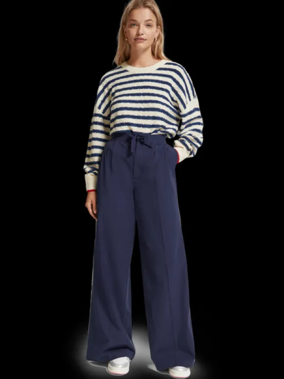 Eleni High Rise Wide Leg Nautical Pyjama Pant