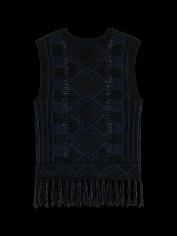 Fringe Hem Knit Tank Top