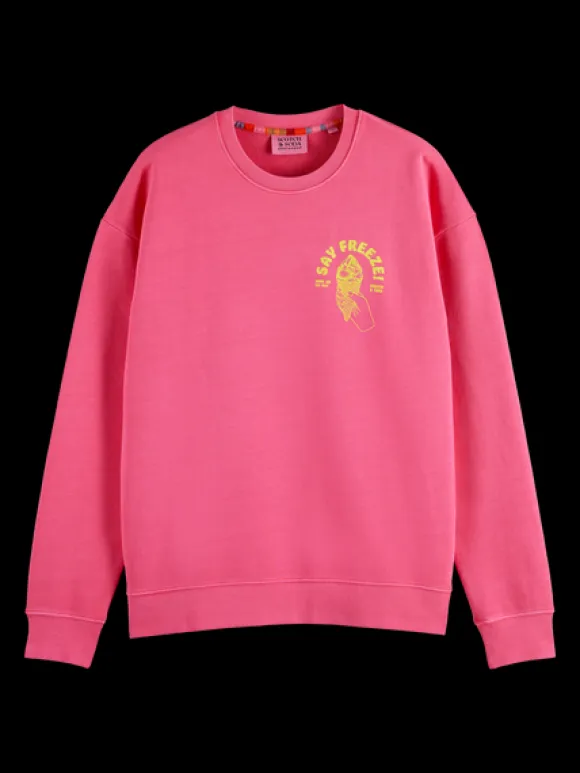 Garment-Dyed Artwork Sweatshirt