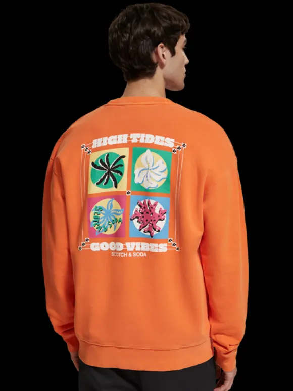 Garment-Dyed Artwork Sweatshirt