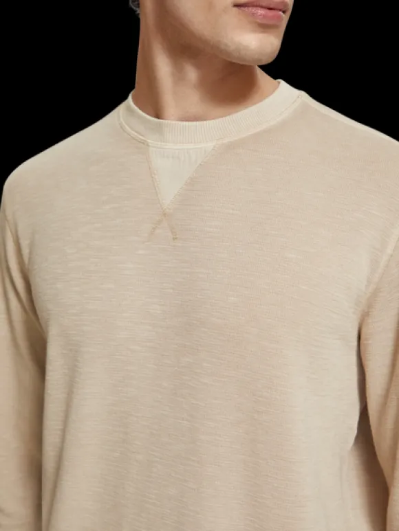 Garment-Dyed Structured Sweatshirt