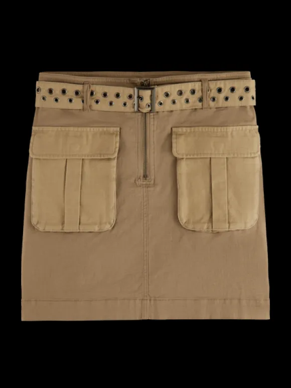 High-Rise Cargo Mini Skirt