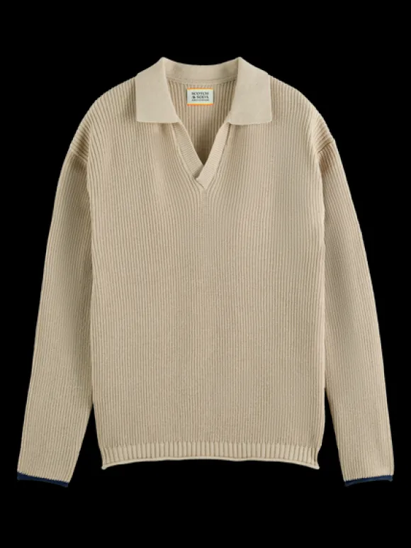 Long Sleeve Knit Polo