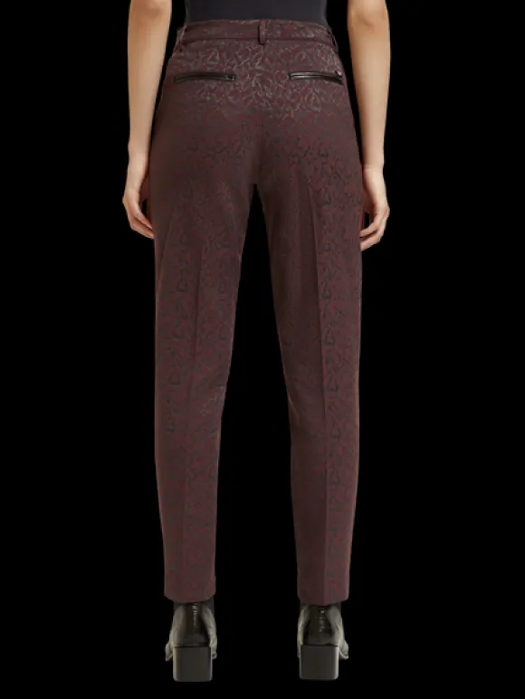 Lowry Mid Rise Leopard Jacquard Pant