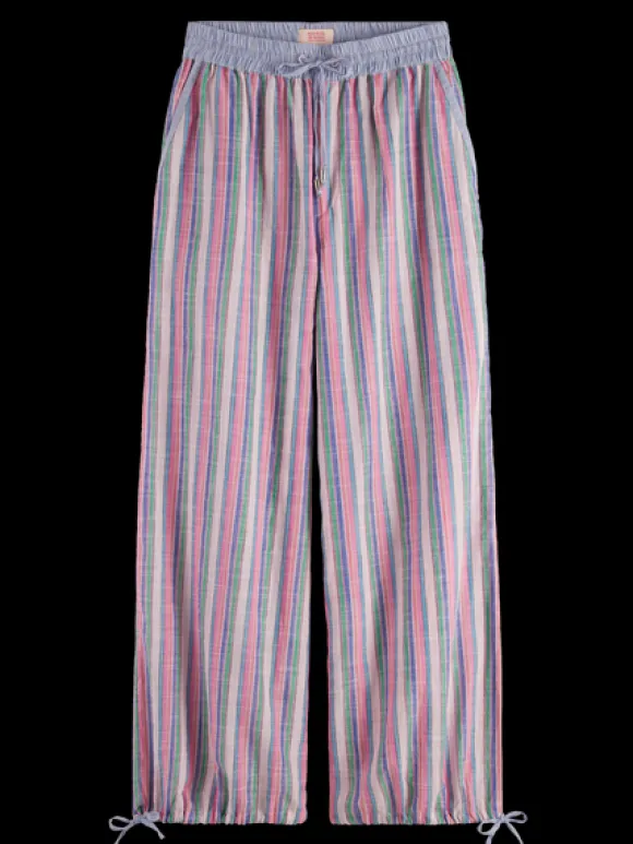 Multicolour Lurex Stripe Pull-On Beach Pant