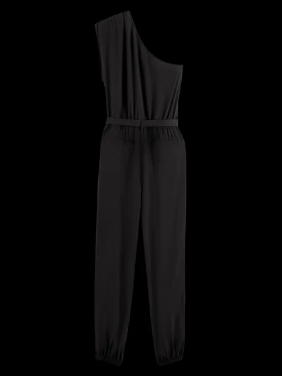 One Shoulder Asymmetric Jumpsuit
