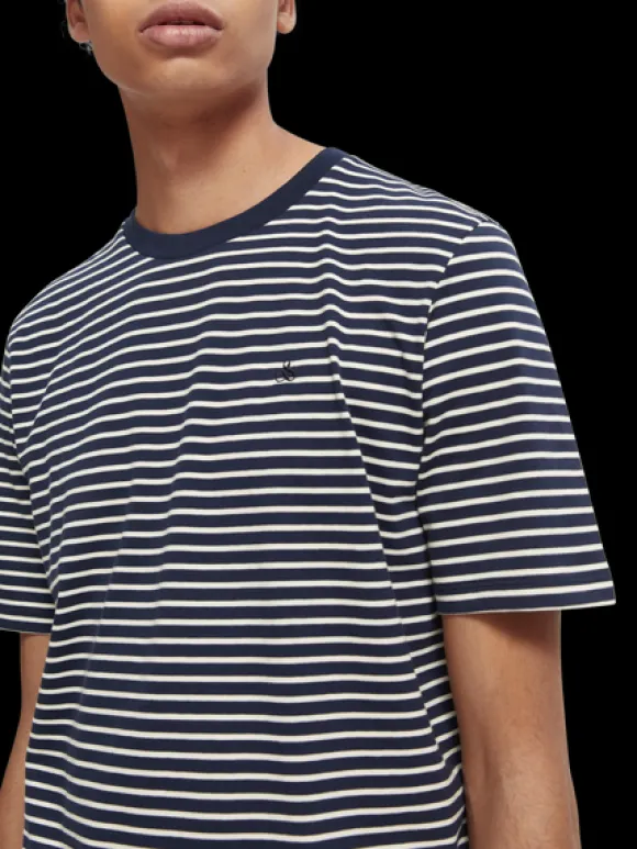 Organic Cotton Striped Crew Neck T-Shirt