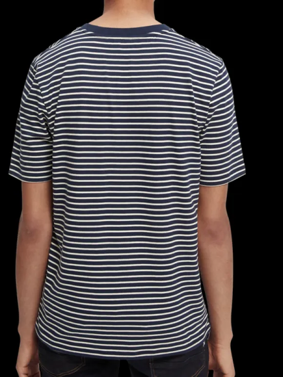 Organic Cotton Striped Crew Neck T-Shirt