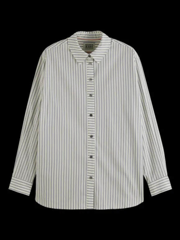 Oversized Fit Striped Shirt
