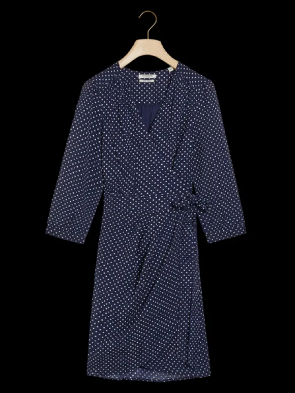 Polka Dot Mini Wrap Dress