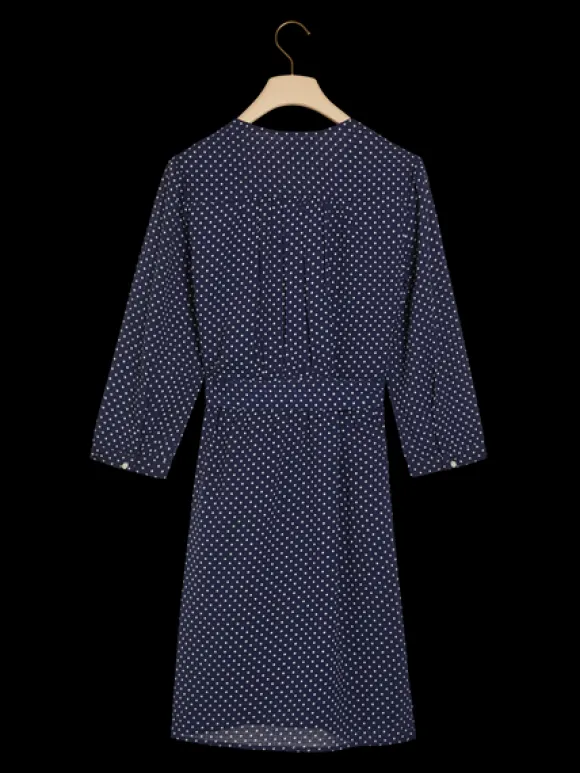 Polka Dot Mini Wrap Dress