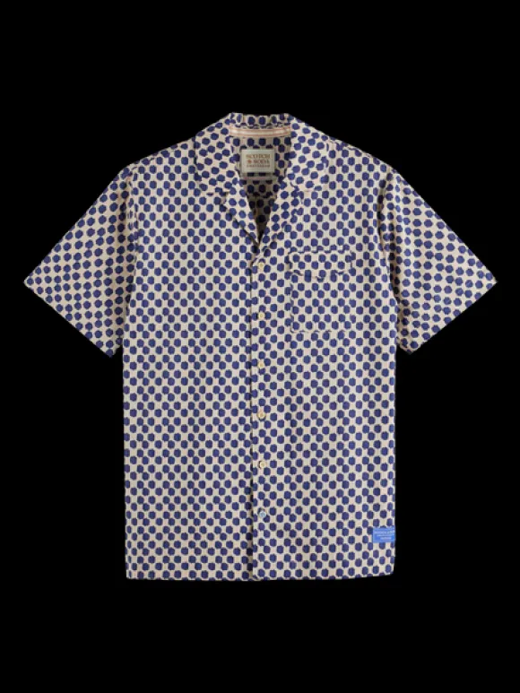 Polka Dot Printed Short Sleeve Shirt