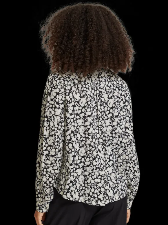 Printed Balloon Sleeve Shirt