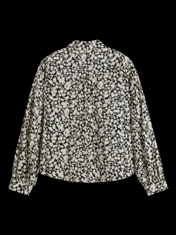 Printed Balloon Sleeve Shirt