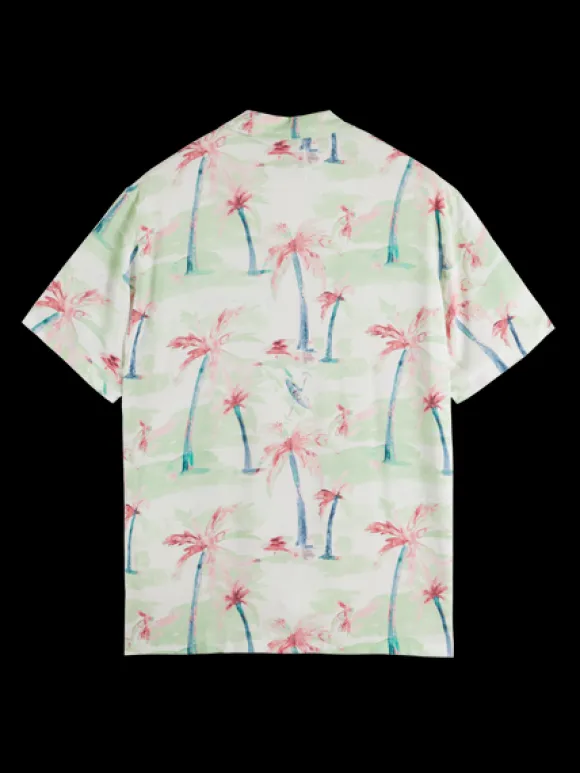 Printed Viscose Short Sleeve Shirt