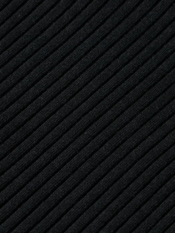 Ribbed V-Neck Pullover