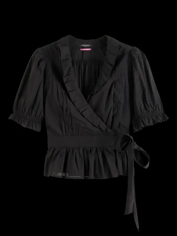 Ruffle Wrap Top