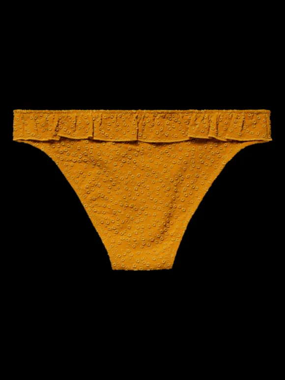 Ruffled Jacquard Bikini Briefs