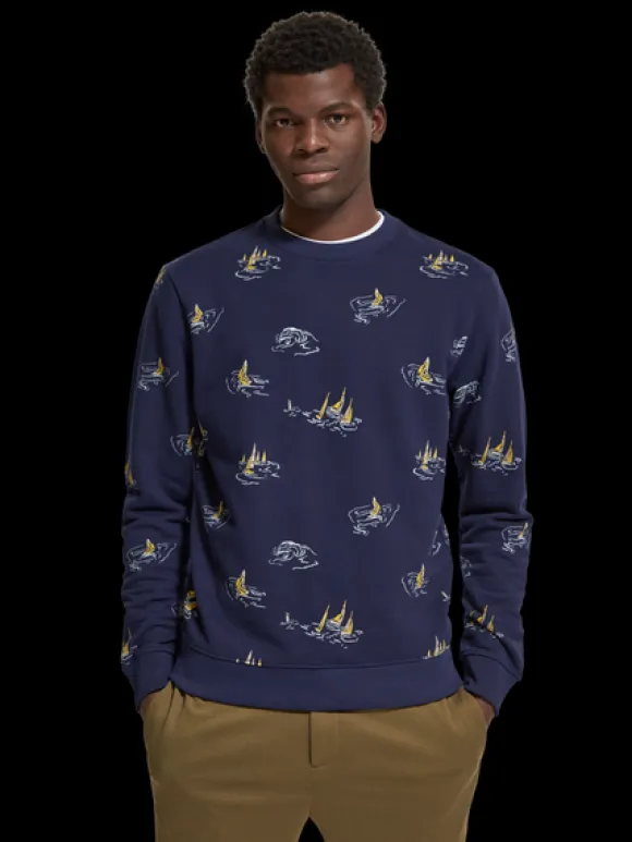 Sailboat Printed Sweatshirt