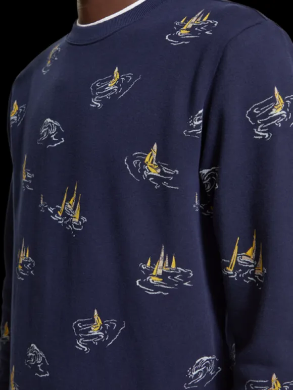 Sailboat Printed Sweatshirt