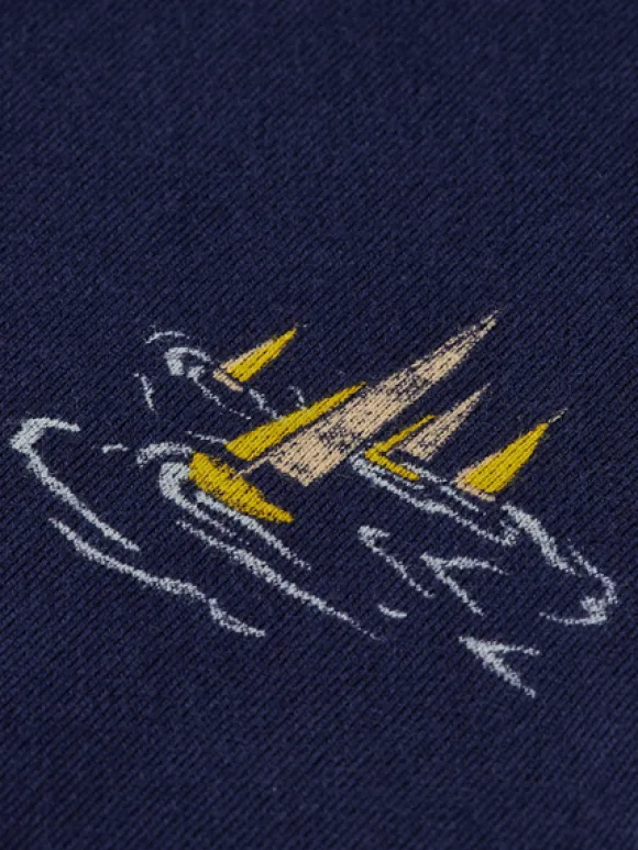 Sailboat Printed Sweatshirt