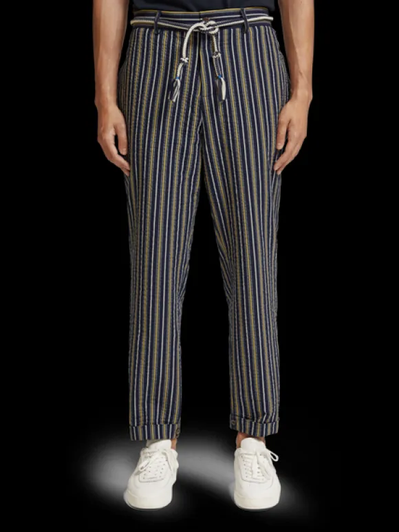 Tapered Striped Seersucker Chino