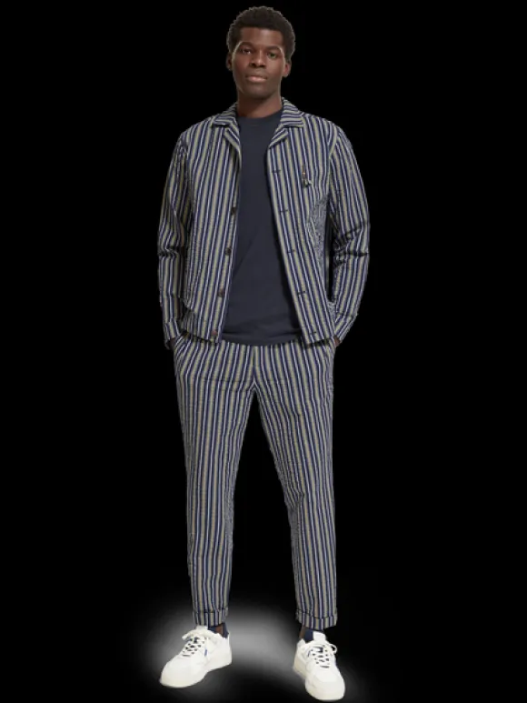 Tapered Striped Seersucker Chino