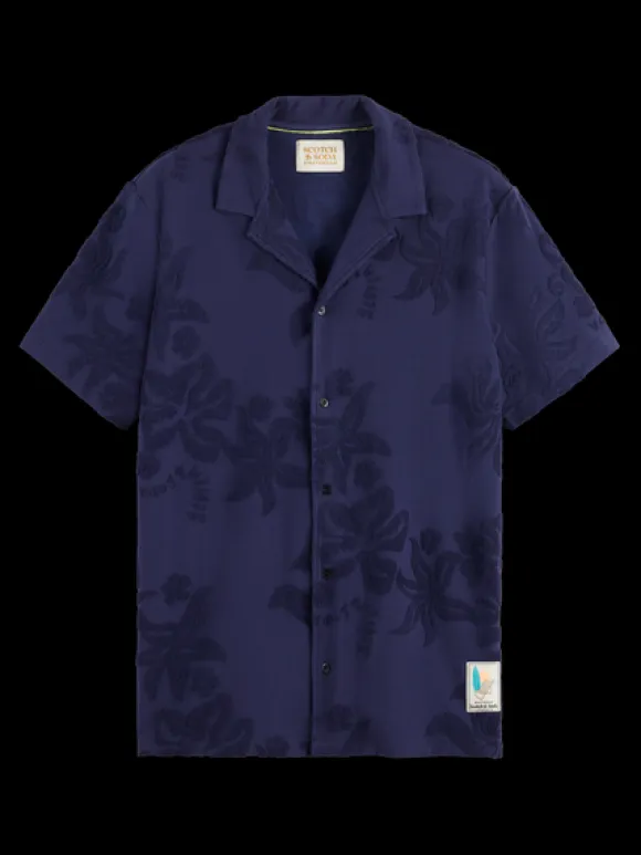 Terry Jacquard Short Sleeve Shirt