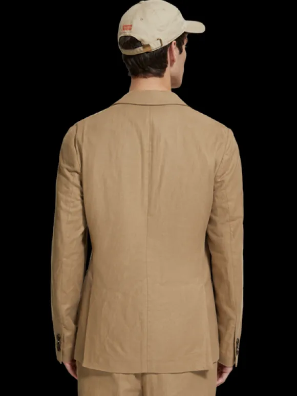Unconstructed Single-Breasted Twill Blazer