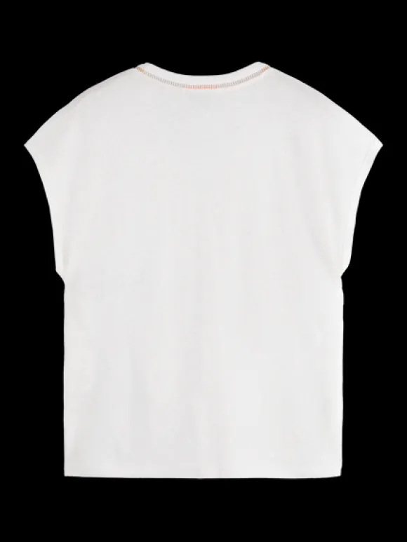 V-Neck Ladder Detail T-Shirt